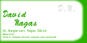 david magas business card