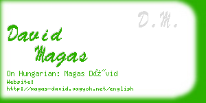 david magas business card